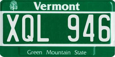 VT license plate XQL946