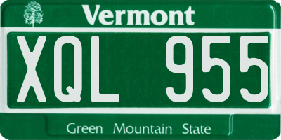 VT license plate XQL955