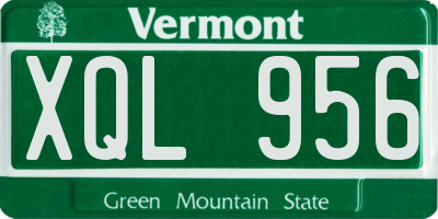 VT license plate XQL956