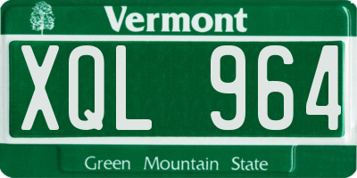 VT license plate XQL964