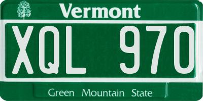VT license plate XQL970