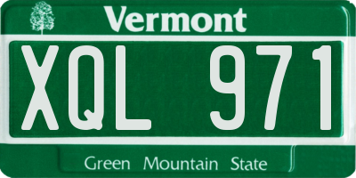 VT license plate XQL971