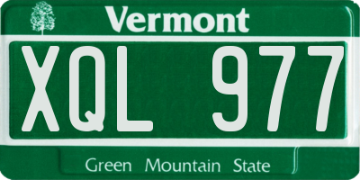 VT license plate XQL977