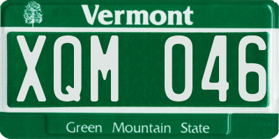 VT license plate XQM046