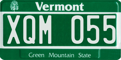 VT license plate XQM055