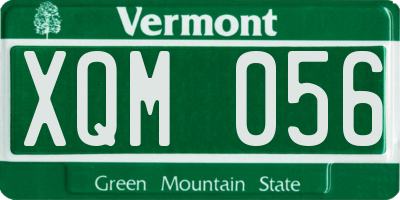 VT license plate XQM056