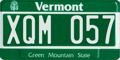 VT license plate XQM057