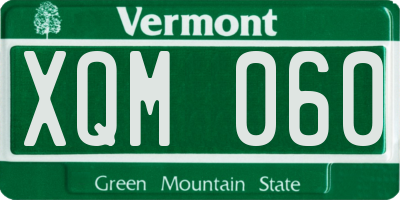 VT license plate XQM060
