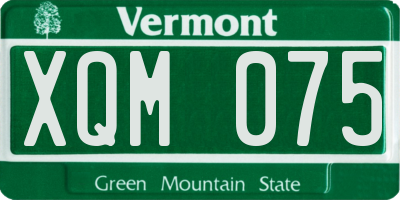 VT license plate XQM075