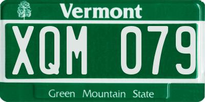 VT license plate XQM079