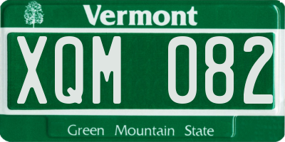 VT license plate XQM082
