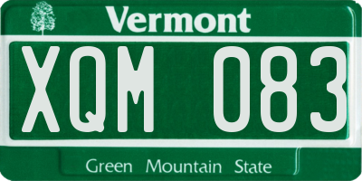 VT license plate XQM083