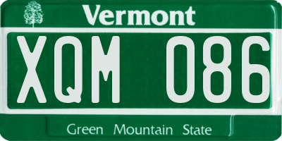 VT license plate XQM086