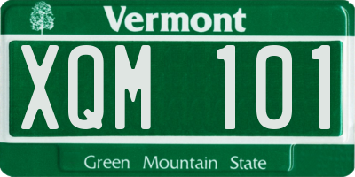 VT license plate XQM101