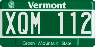 VT license plate XQM112