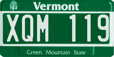 VT license plate XQM119