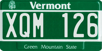 VT license plate XQM126