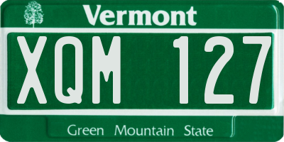 VT license plate XQM127