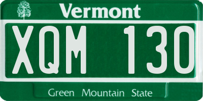 VT license plate XQM130