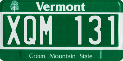 VT license plate XQM131