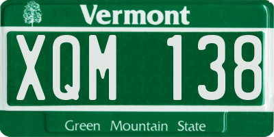 VT license plate XQM138