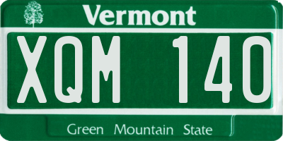 VT license plate XQM140