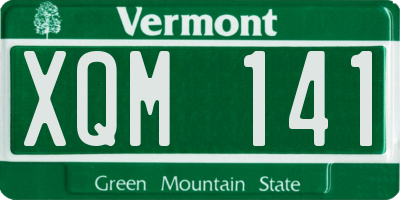 VT license plate XQM141