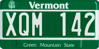 VT license plate XQM142