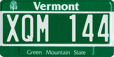 VT license plate XQM144