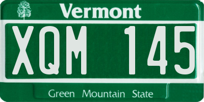 VT license plate XQM145