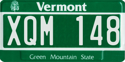 VT license plate XQM148