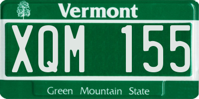 VT license plate XQM155