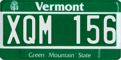 VT license plate XQM156