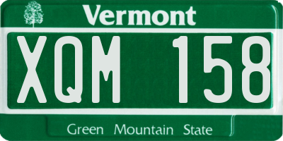 VT license plate XQM158