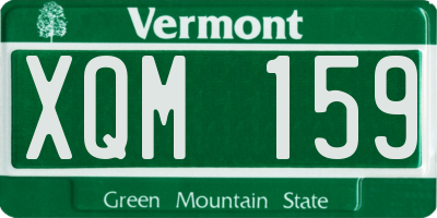 VT license plate XQM159