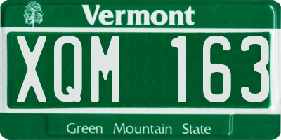 VT license plate XQM163