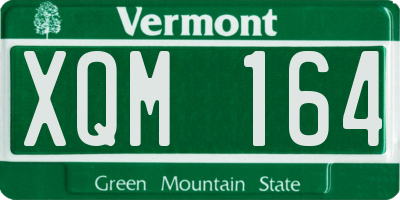 VT license plate XQM164