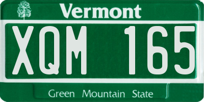 VT license plate XQM165
