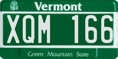 VT license plate XQM166