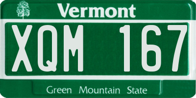 VT license plate XQM167