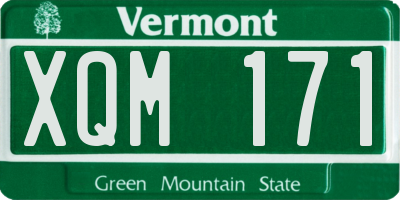 VT license plate XQM171
