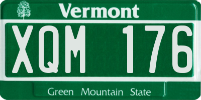 VT license plate XQM176