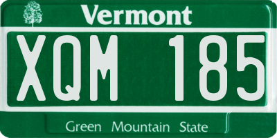 VT license plate XQM185