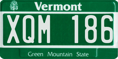 VT license plate XQM186