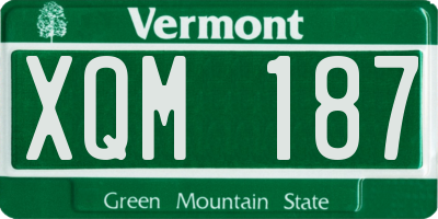 VT license plate XQM187