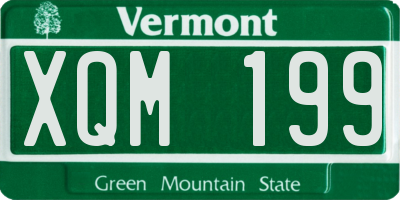 VT license plate XQM199