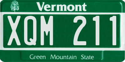 VT license plate XQM211