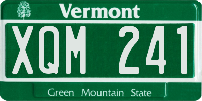 VT license plate XQM241
