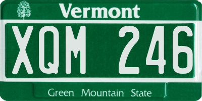 VT license plate XQM246