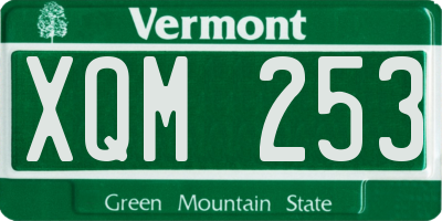 VT license plate XQM253